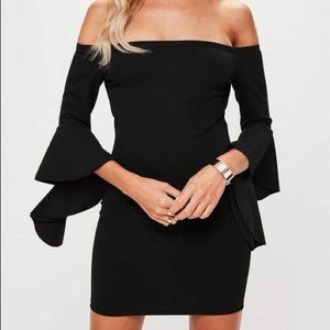 Bardot frill sleeve dress, size 0